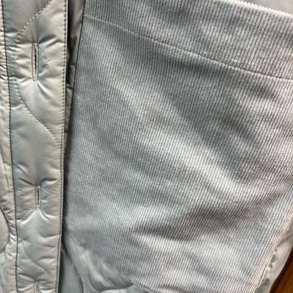 Sundance blue /green  Quilted Puffer Jacket with Floral Lining - Picture 7 of 8